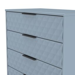 Anzio Matt Denim Blue No Effect 4 Drawer Chest (H)907mm (W)765mm (D)395mm - thumbnail 5