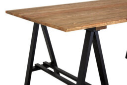 Premier Housewares Sturdy Pine Wood And Iron Dining Table, A-Frame Legs Small Dining Table, Elegant Kitchen Table For Dinner - thumbnail 4