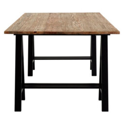 Premier Housewares Sturdy Pine Wood And Iron Dining Table, A-Frame Legs Small Dining Table, Elegant Kitchen Table For Dinner - thumbnail 3