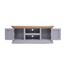 Cabinet Bits Rocca Grey 2 Door Tv Cabinet Chrome Knob - thumbnail 4