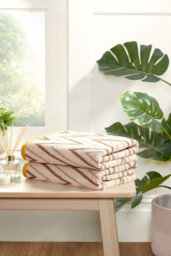 Rapport Home Helix Cotton Bath Towels Set Of 2 (Brown)