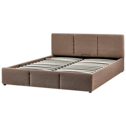 Beliani Ottoman Bed Boucle Bousse 160 X 200 Cm (Eu King Size) Taupe - thumbnail 6