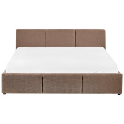Beliani Ottoman Bed Boucle Bousse 160 X 200 Cm (Eu King Size) Taupe - thumbnail 7