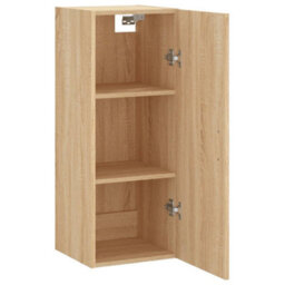 Berkfield Wall Mounted Cabinet Sonoma Oak 34.5X34X90 Cm - thumbnail 6