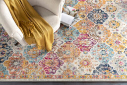 Livabliss Harput-Vintage Orange Blue Beige Grey Traditional Boho Living Dining Bedroom Rug 60 X 90 Cm Easy Care, Non Shedding - thumbnail 7
