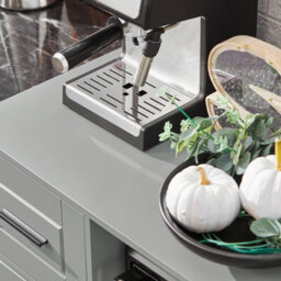 Sobuy Fsb78-Hg, Sideboard Microwave Cabinet Dining Room Cupboard Kitchen Trolley,grey,w89Xd40Xh89.5 - thumbnail 9