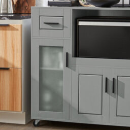 Sobuy Fsb78-Hg, Sideboard Microwave Cabinet Dining Room Cupboard Kitchen Trolley,grey,w89Xd40Xh89.5 - thumbnail 6