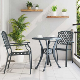 Walplus Chair 2 Pcs Anthracite 56 X 65 X 89Cm Steel - thumbnail 3