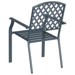 Walplus Chair 2 Pcs Anthracite 56 X 65 X 89Cm Steel - thumbnail 7