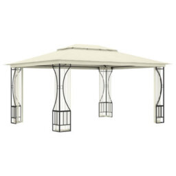 Berkfield Gazebo With Nets 300X400X265 Cm Cream - thumbnail 4