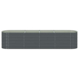 Berkfield Practical Garden Raised Bed 400X80X81 Cm Galvanised Steel Grey - thumbnail 5