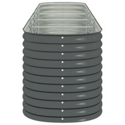 Berkfield Practical Garden Raised Bed 400X80X81 Cm Galvanised Steel Grey - thumbnail 6