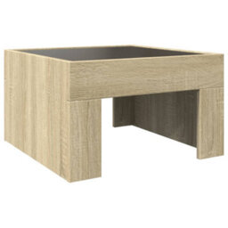 Berkfield Coffee Table With Infinity Led Sonoma Oak 50X50X30 Cm - thumbnail 8