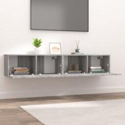 Berkfield Tv Cabinets 2 Pcs Grey Sonoma 80X30X30 Cm Engineered Wood - thumbnail 3