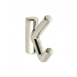 B2C Coat Hat Hooks Twin Robe Door Dress Bathroom Towel Bag Wall Hanger Brushed Steel Lens Brushed Steel