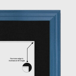 AK Frames 20X14 Navy Blue Classic Multi Photo Frame With Black Mount - Holds 2 Apertures (2X) A4 Photos - thumbnail 7