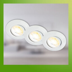 Briloner Led Recessed Lights Set 3X Spotlights Downlights 4.9W Dimmable Cct 90mm Metal - thumbnail 2