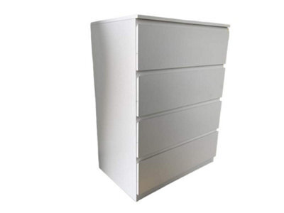 White  4 Drawer Chest Of Drawers Matt Finish - image 1
