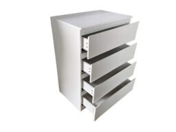 White  4 Drawer Chest Of Drawers Matt Finish - thumbnail 2