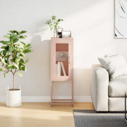 Berkfield Sideboard Pink 36X39X107 Cm Cold-Rolled Steel - thumbnail 4