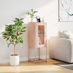 Berkfield Sideboard Pink 36X39X107 Cm Cold-Rolled Steel - thumbnail 3