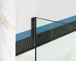 Ilcom Shower Profile Glass Fixing Lss 2400 mm In Gloss Black Stainless Steel - thumbnail 1
