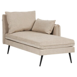 Beliani Left-Hand Chaise Longue Yerres Fabric Beige - thumbnail 4