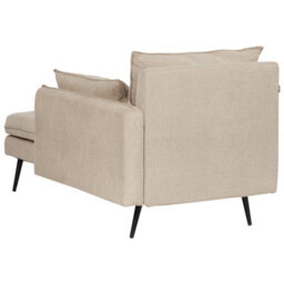 Beliani Left-Hand Chaise Longue Yerres Fabric Beige - thumbnail 5