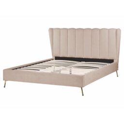 Beliani Bed Velvet Miribel 160 X 200 Cm (Eu King Size) Taupe - thumbnail 6