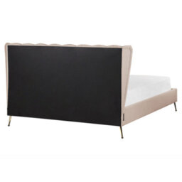 Beliani Bed Velvet Miribel 160 X 200 Cm (Eu King Size) Taupe - thumbnail 5
