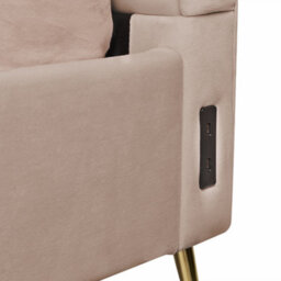 Beliani Bed Velvet Miribel 160 X 200 Cm (Eu King Size) Taupe - thumbnail 9