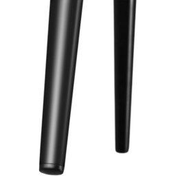 Tectake 1 Chair Marilyn - Velvet Look, Quilted, Continuous Backrest, Slim Steel Legs  - Black/black - thumbnail 9