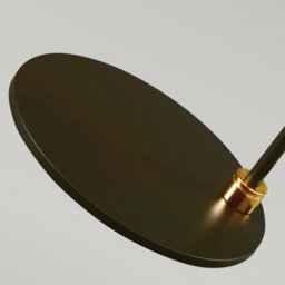 Luminosa Lighting Luminosa Balance Table Lamp With Round Shade, Black, Polished Brass - thumbnail 4