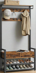 Modcraft Entryway Hall Tree With Shoe Bench And Storage - thumbnail 3