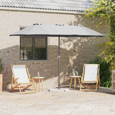 Berkfield Garden Parasol Sand Powder-Coated Steel - image 1