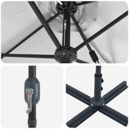 Berkfield Garden Parasol Sand Powder-Coated Steel - thumbnail 9