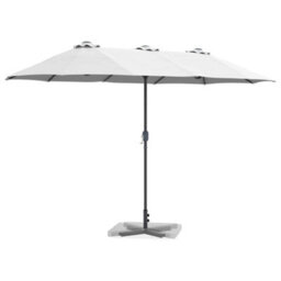 Berkfield Garden Parasol Sand Powder-Coated Steel - thumbnail 3