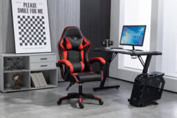 Home Treats Gaming Chair Red Recliner With Adjustable Height Lumbar Support Padded Cushion Racing Bucket Seat - thumbnail 7