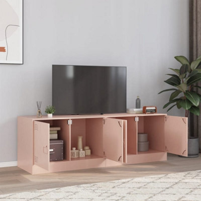Berkfield Tv Cabinets 2 Pcs Pink 67X39X44 Cm Steel - image 1