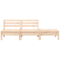 Berkfield Garden Sofa 3-Seater Solid Wood Pine - thumbnail 4
