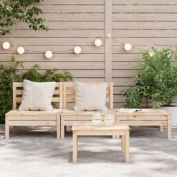 Berkfield Garden Sofa 3-Seater Solid Wood Pine - thumbnail 3