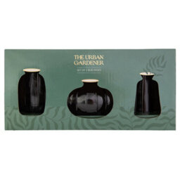 Portico Designs The Urban Gardener Set Of 3 Bud Vases & Small Ceramic Plant Pot With Stand - thumbnail 4