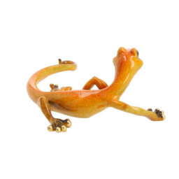 AB Tools Yellow Speckled Gecko Lizard Resin Wall Shed Sculpture Statue House Medium - thumbnail 4