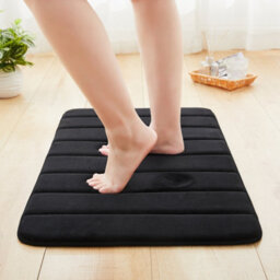 Ameha Non Slip Black Bath Mats Soft Anti Allergic Memory Foam Bath Tub Mat - thumbnail 3