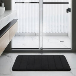 Ameha Non Slip Black Bath Mats Soft Anti Allergic Memory Foam Bath Tub Mat - thumbnail 7