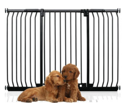 Bettacare Extra Tall Elite Dog Gate, 143Cm - 152Cm, Matt Black, Extra Tall 96.8Cm In Height, Pressure Fit Pet Gate - thumbnail 1