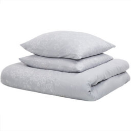 Beliani Duvet Cover Set Morningside Sateen Cotton 200 X 220 Cm Grey - thumbnail 6