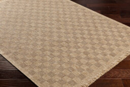 Livabliss Mirage-Cottage Tan Brown Checkered Fringe In- & Outdoor Jute-Look Rug 160 X 213 Cm Easy Care, Non Shedding - thumbnail 5