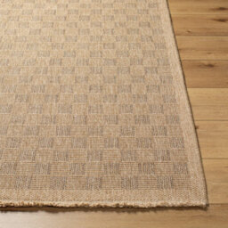 Livabliss Mirage-Cottage Tan Brown Checkered Fringe In- & Outdoor Jute-Look Rug 160 X 213 Cm Easy Care, Non Shedding - thumbnail 4