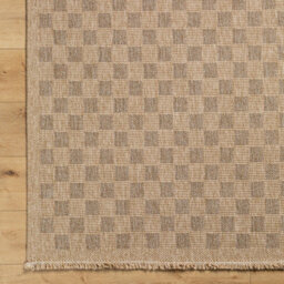 Livabliss Mirage-Cottage Tan Brown Checkered Fringe In- & Outdoor Jute-Look Rug 160 X 213 Cm Easy Care, Non Shedding - thumbnail 7